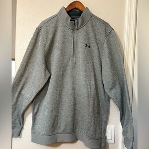 Under Armour ColdGear Heather Gray 1/4‎ Zip Pullover. Very Soft. Size 2XL Tall